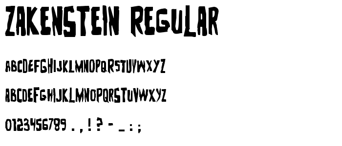 Zakenstein Regular font